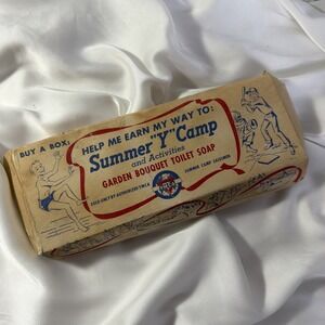 1950s YMCA Summer Y Camp Fundraiser 3 Vintage Garden Bouquet Soap Original Box